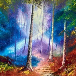 Woodland Walks by Philip Gray - Original Painting on Box Canvas sized 28x28 inches. Available from Whitewall Galleries